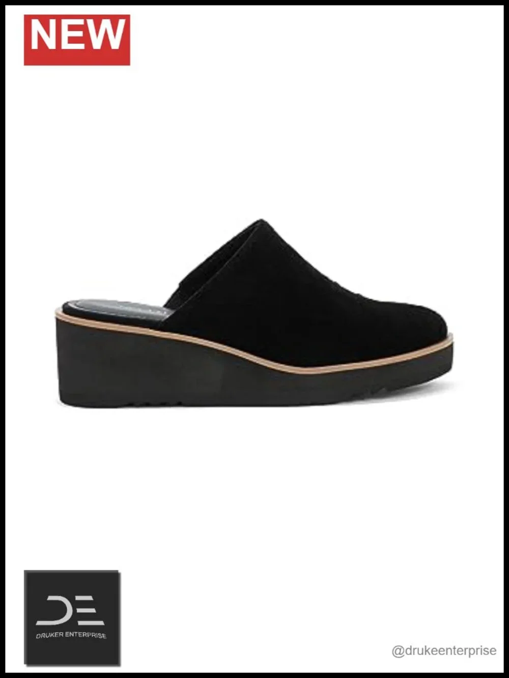 NYDJ Edmond Suede Wedge Mule Shoes 2